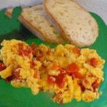 British Scrambled Eggs with Red Peppers 1 Dinner