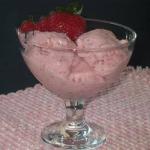 American Frozen Yogurt of Strawberries Dessert