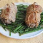 American Rolls of Meat with Green Beans Appetizer