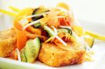 American Tofu With Pickled Ginger and Cucumber Salad Recipe Appetizer