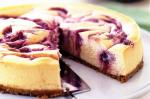 American Vanilla and Rhubarb Baked Cheesecake Recipe Dessert