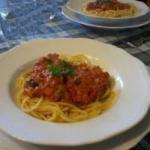 American Spaghetti with Tuna with Capers and Chili Pepper Dinner