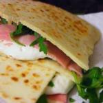 American Piadina Romagnola at Squacquerone Cooked and Rocket Appetizer