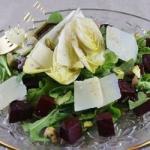 Canadian Tricolore Salad of Endive Beet and Arugula Pantzaria Salata Recipe Appetizer
