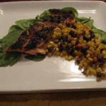 American Grilled Spice-rubbed Salmon with Corn Salsa BBQ Grill