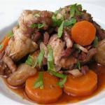 French Coq Au Vin with Herbs Appetizer