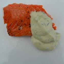 American Salmon with Dill Sauce Appetizer