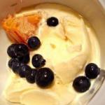 American Marinated Grapefruit with Vanilla Ice Cream Dessert