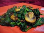 Australian Sauteed Spinach Mushrooms and Pancetta Appetizer