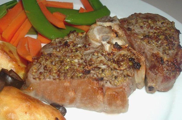 Australian Lamb Chops With Peppercorn  Garlic Paste Appetizer