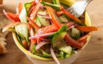 American Smoky Cucumber Tomato and Onion Salad Recipe Appetizer
