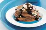 American Chocolate Ricotta Pancakes With Hazelnut Sauce Recipe Dessert