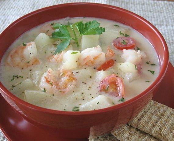 American Shrimp Alfredo Chowder Dinner