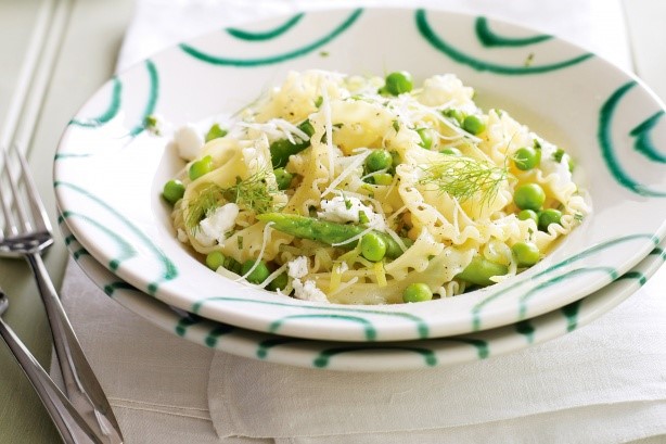 Australian Pasta With Spring Vegetables Tarragon And Feta Recipe Appetizer