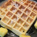 American Waffles with the Coconut Dessert