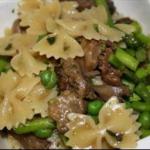 Australian Grilled Asparagus with Morels Spring Peas and Bowtie Pasta Dinner