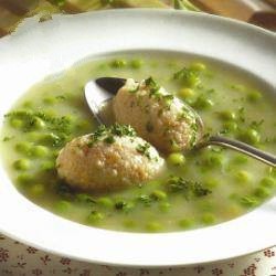 American Pea Soup with Dumplings Appetizer