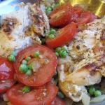 Canadian Breast of Chicken with Peas and to the Tomato Appetizer