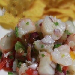 Chilean Cebiche of Shrimp in the Mamma Rosa Appetizer