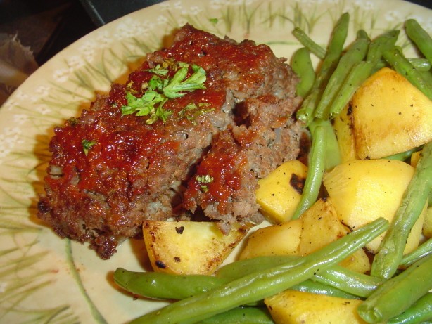 American Delicious Meatloaf secret Ingredient Ketchup Appetizer