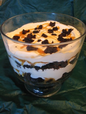 American Caramel Brownie Cheesecake Trifle Dinner