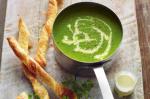 American Light Pea And Asparagus Soup With Parmesan Pastries Recipe Appetizer