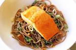 Australian Misoglazed Salmon With Ginger Buckwheat Noodles Recipe BBQ Grill