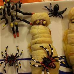 Australian Creepy Mummies Sausages Appetizer