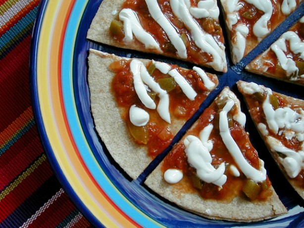 Mexican Microwave Mexican Pizza Appetizer