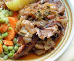 American Slow Cooked Lamb With Onions and Thyme Dinner