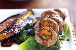 American Negimaki Beef Rolls With Eggplant Recipe Appetizer