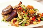 American Spiced Lamb Cutlets With Mixed Lentil Salad Recipe Dinner