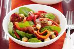 American Chorizo Spinach And Chickpea Salad Recipe Appetizer