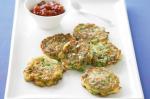 American Pea Feta And Mint Fritters Recipe Appetizer