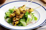 Indonesian Chicken Satay Skewers With Cucumber Salad Recipe Dinner