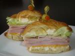 American Ham and Cheese Croissant Sandwiches Dinner