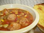 American Meatball and Vegetable Stew Appetizer