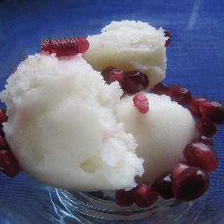 American Lemon Sorbet with Pomegranate Dessert