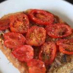 American Bruschetta with Garlic Tomatoes and Anchovy Appetizer