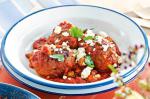 American Lamb Koftas With Chickpeas and Spicy Tomato Sauce Recipe Appetizer