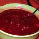 Australian Dip with Cranberries and Orange Juice Dessert