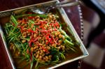 American Water Spinach and Fermented Soy Beans Appetizer