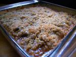 American Rhubarb Raisin Crisp Dessert