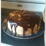 Canadian Sour Cream-chocolate Cake with Peanut Butter Frosting and Chocolate-peanut Dessert