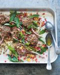 American Dukkah Lamb Cutlets with Mint and Pomegranate Salad Appetizer