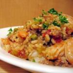 American Red Rice with Chicken Appetizer