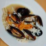 American Rice with Mussels and Peppers Appetizer