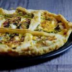 American Quiche with Green Asparagus and White Ham Breakfast