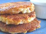 American Parmesan Crusted Smoked Cheddar Potato Cakes Appetizer