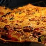 American Quiche with Vegetables and Ham Appetizer